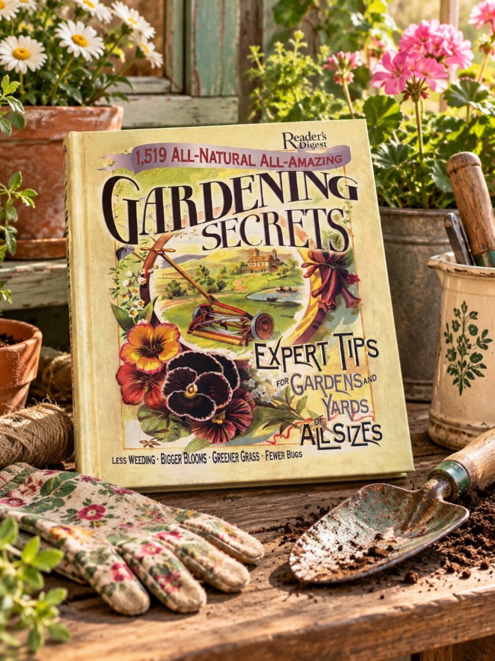 Reader's Digest Gardening Secrets Hardcover Book 2006 – 1,519 Natural Tips